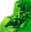 picture of a small green angel